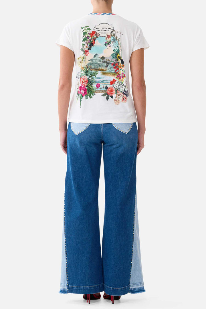 Slim Fit Round Neck T-Shirt in La Belle Botanique