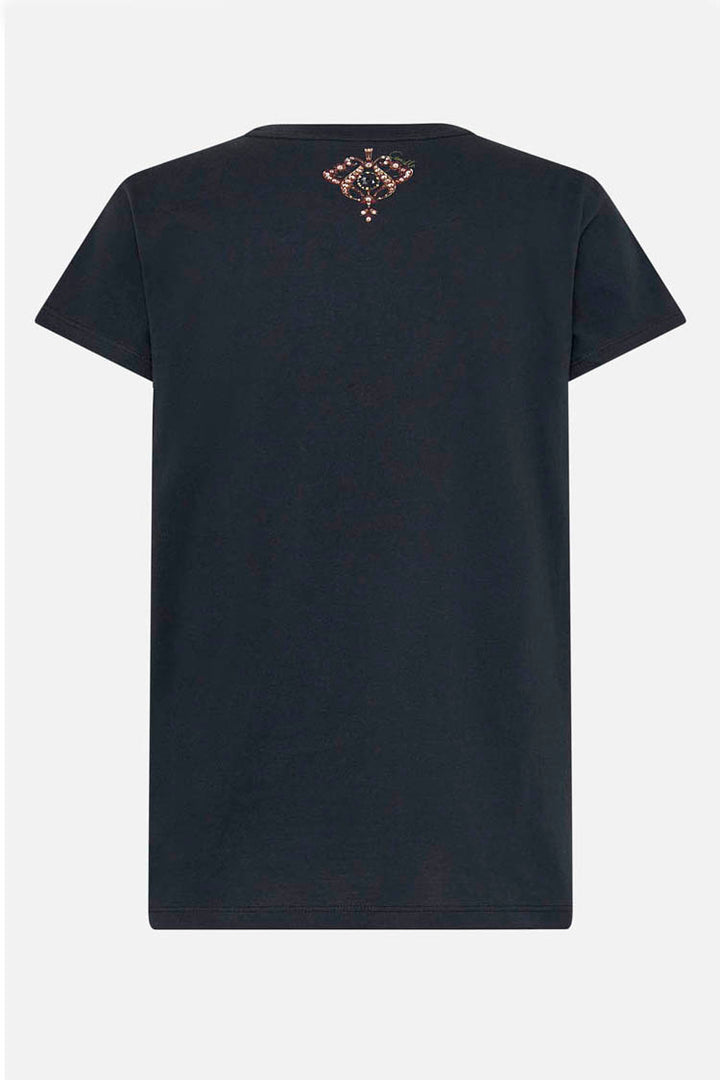 Slim Fit Round Neck T-shirt in Nouveau Noir