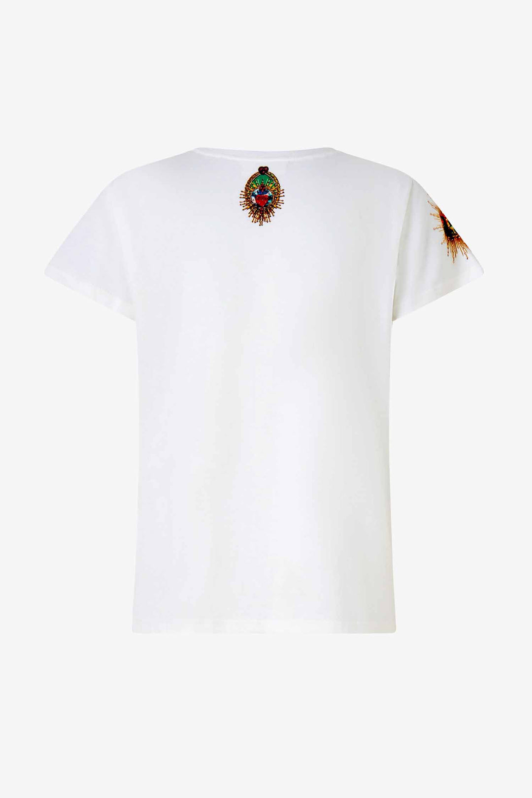 Slim Fit Round Neck T-Shirt in Painted Prayers