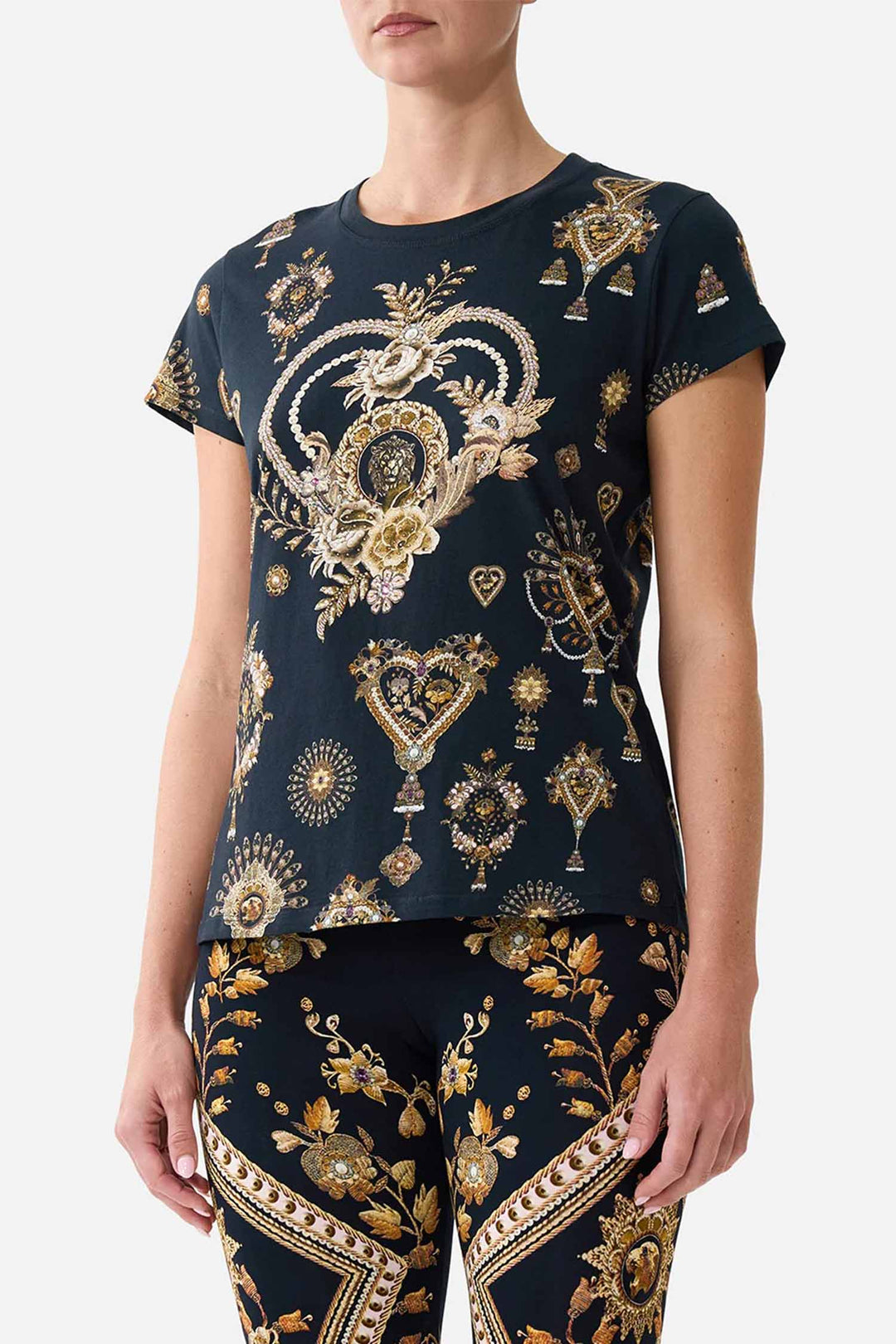 Slim Fit Round Neck T-Shirt in Taurus Rising