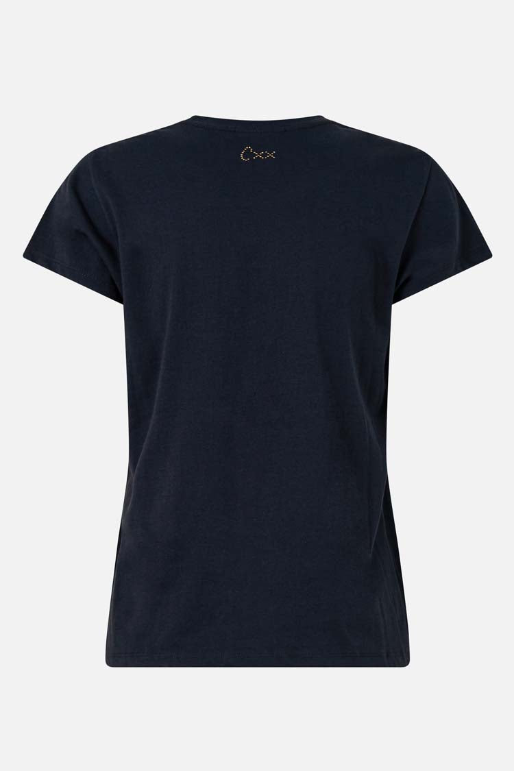 Slim Fit Round Neck T-Shirt with Lace in Noble Endeavours
