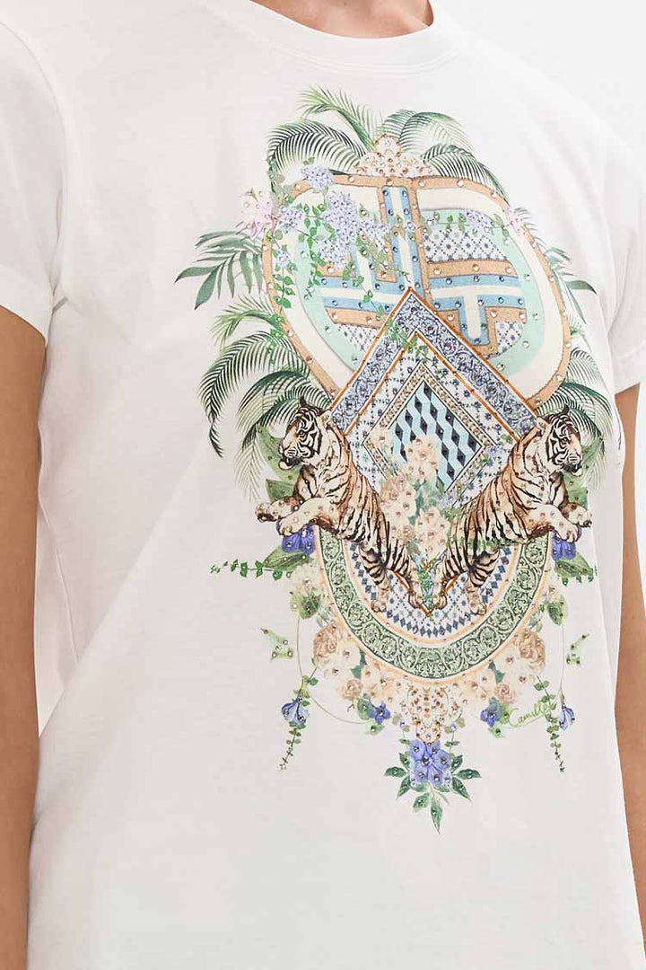 Slim Fit Round Neck T-Shirt in Jardim Party