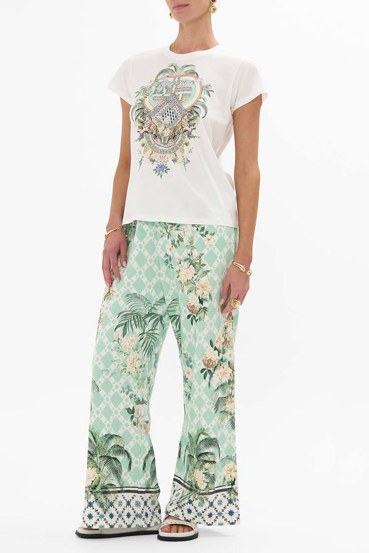 Slim Fit Round Neck T-Shirt in Jardim Party