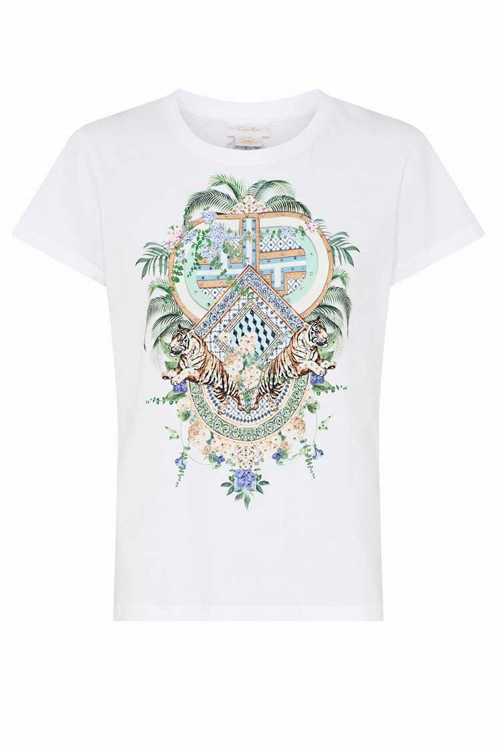Slim Fit Round Neck T-Shirt in Jardim Party