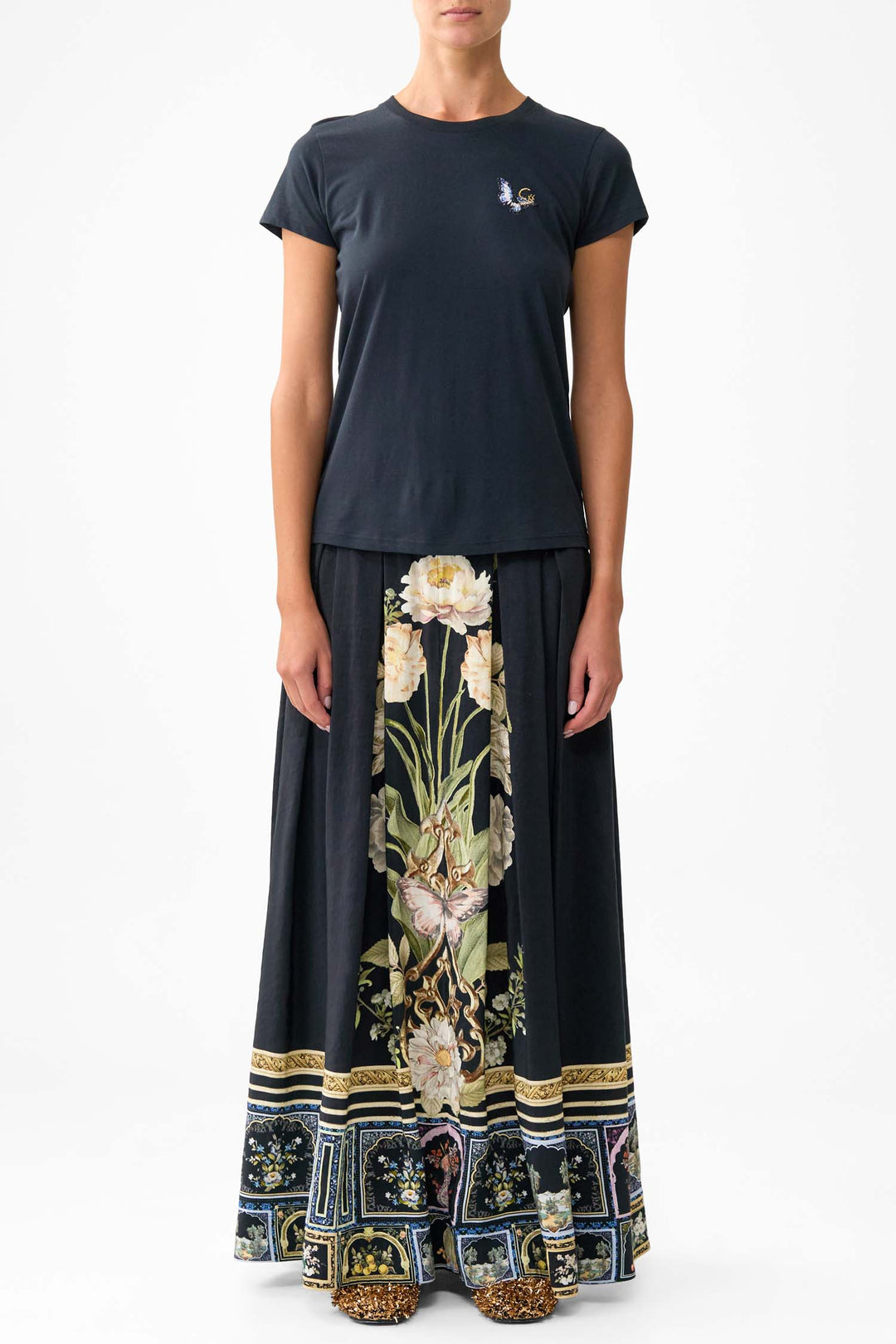 Slim Fit R-Neck T-shirt in Ottoman Elegance