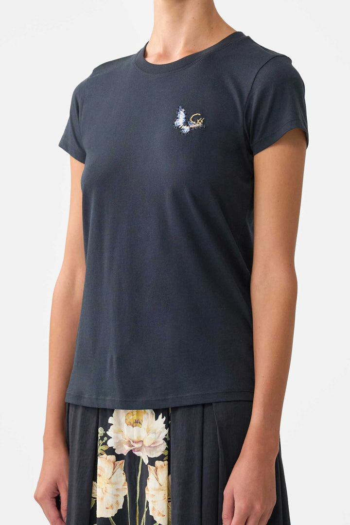 Slim Fit R-Neck T-shirt in Ottoman Elegance