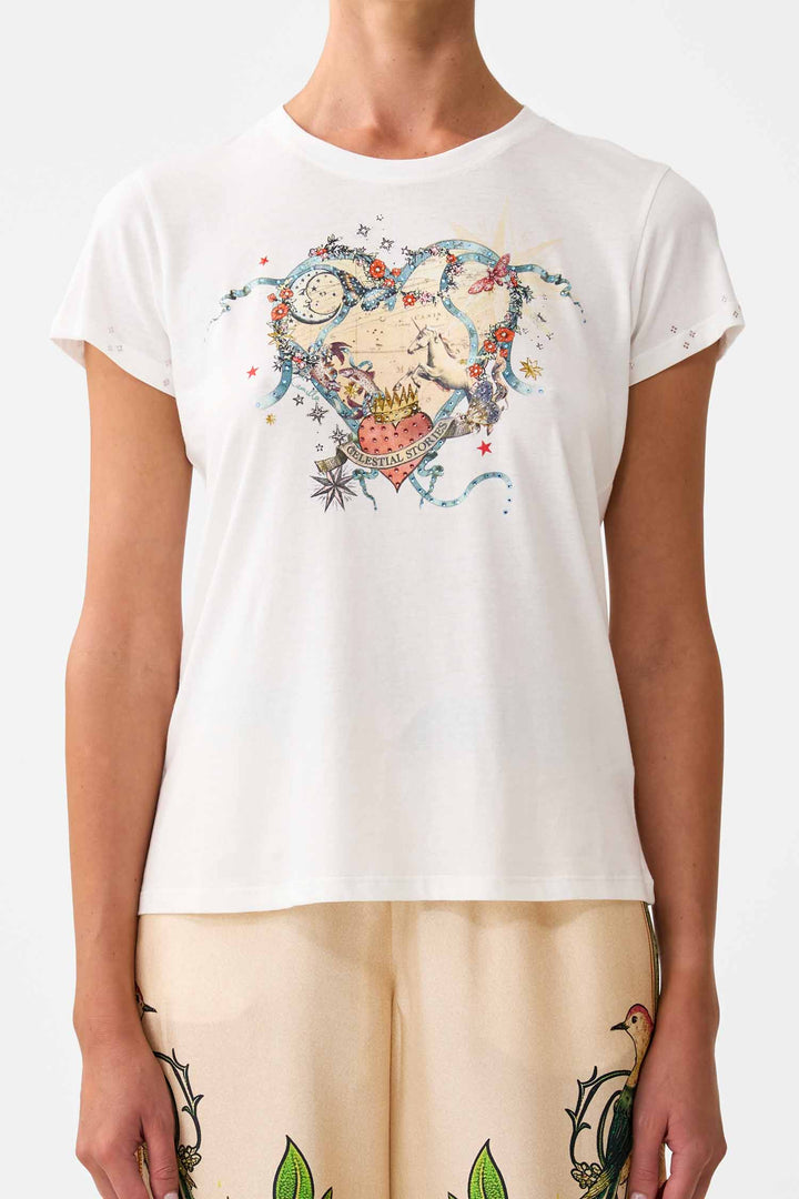 Slim Fit Round Neck T-Shirt in House of Horoscopes