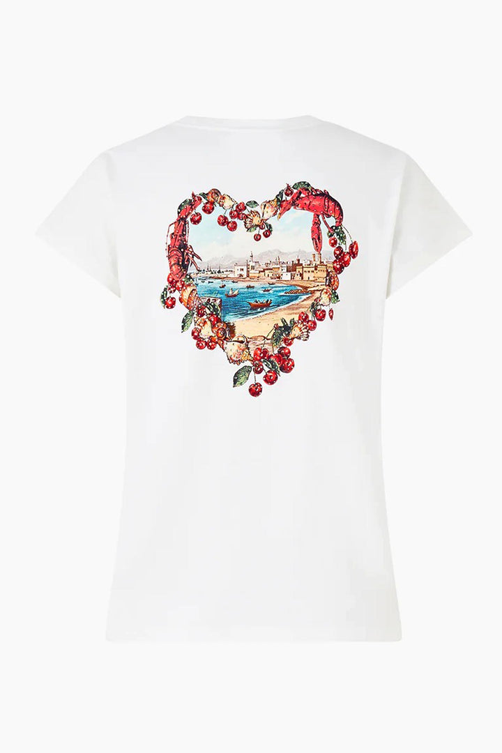 Slim Fit Round Neck T-shirt in Notes From The Road