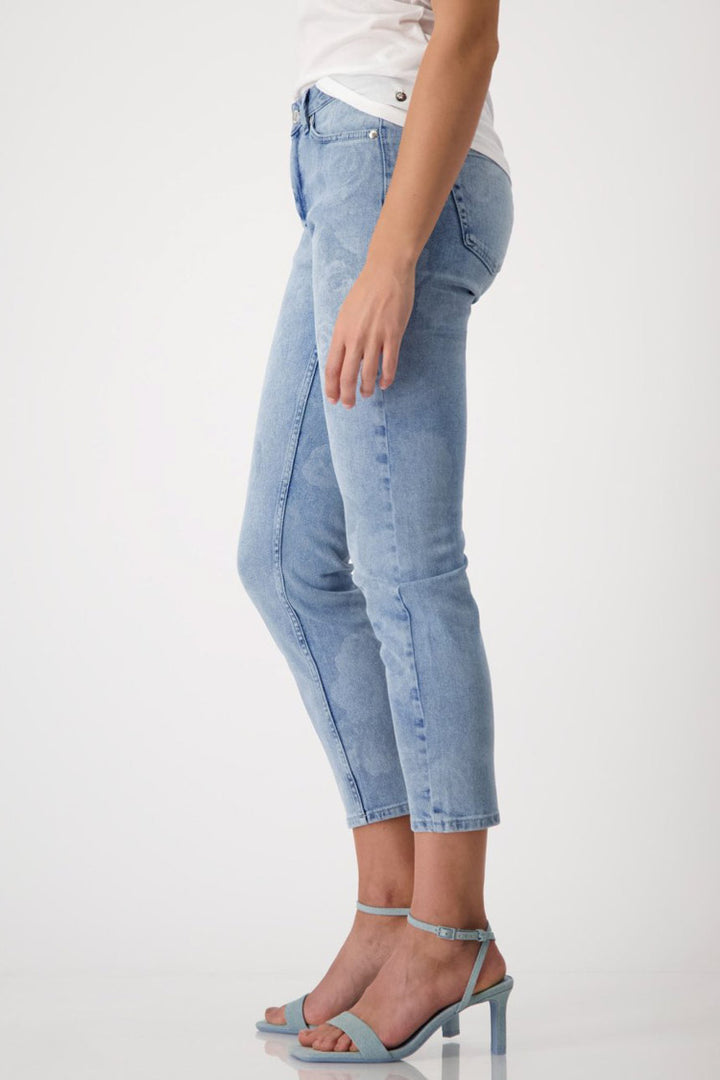 Slim Jeans w Floral Pattern