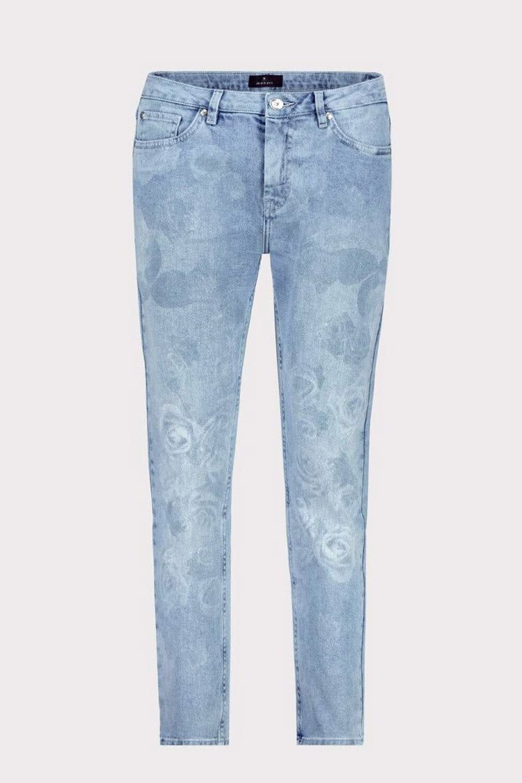 Slim Jeans w Floral Pattern