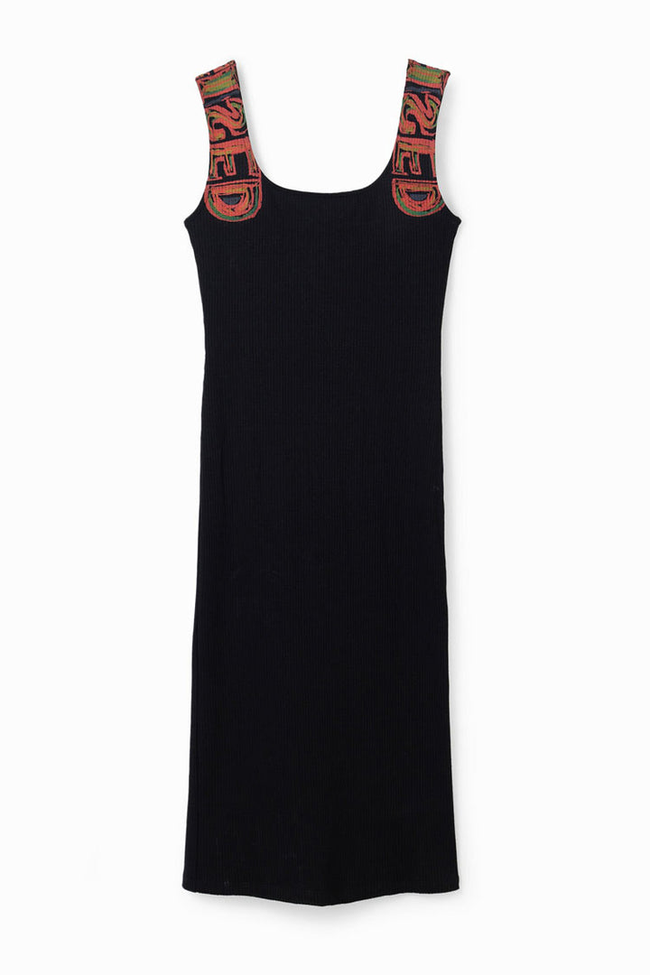 Slim Ribbed Strappy Dress