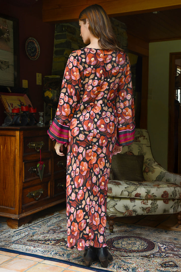 Slip Through Dress in Pink Floral