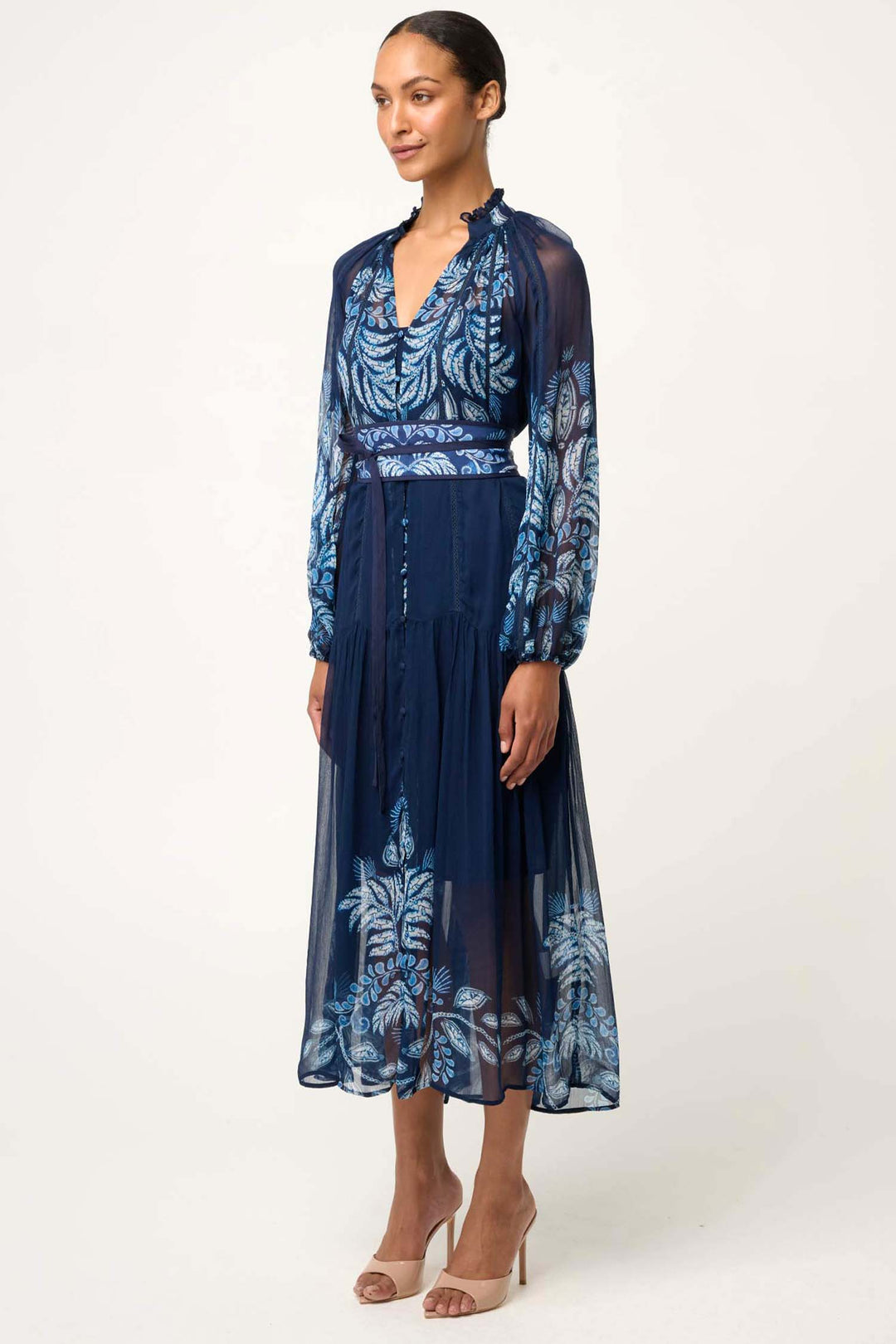 Sloane Midi Dress in Moonlit Batik