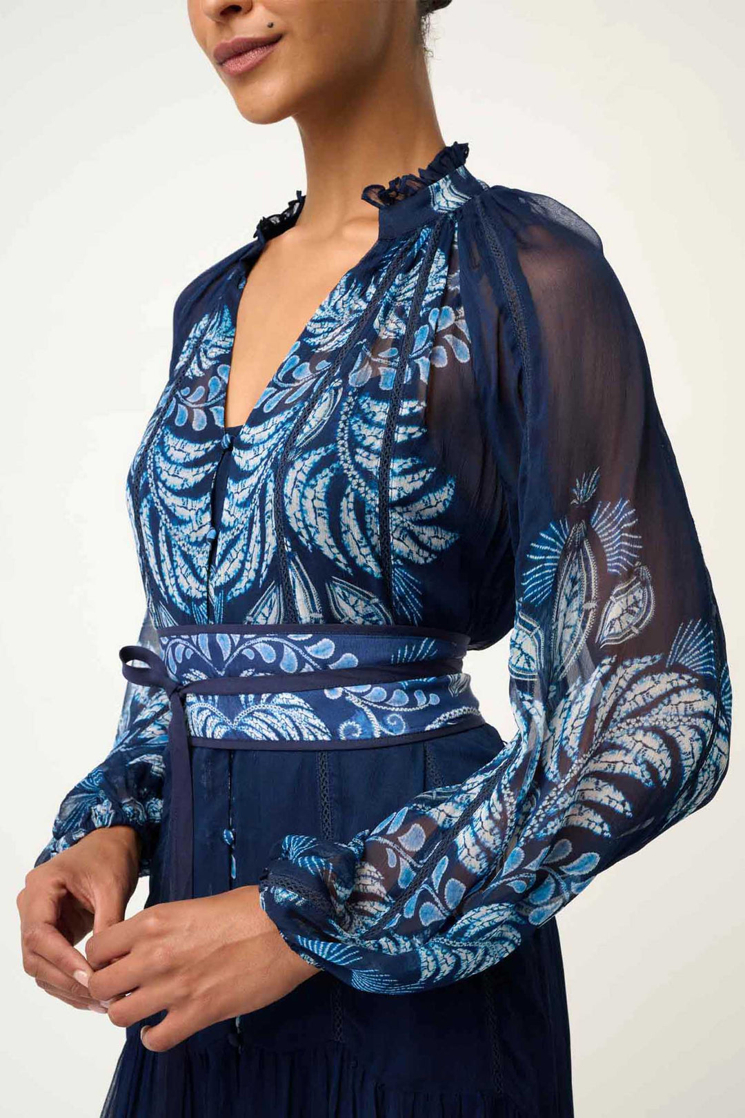 Sloane Midi Dress in Moonlit Batik