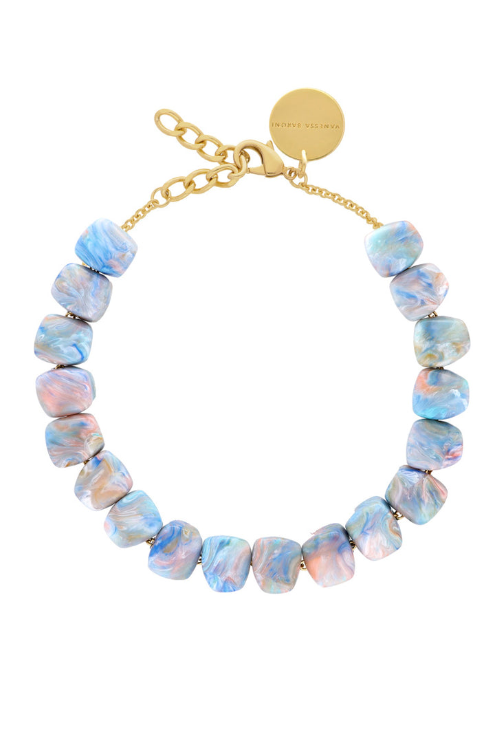 Small Organic Shaped Necklace in Sea Wave