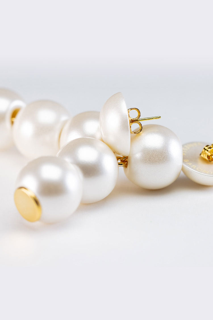 Small Beads Earring in Pearl