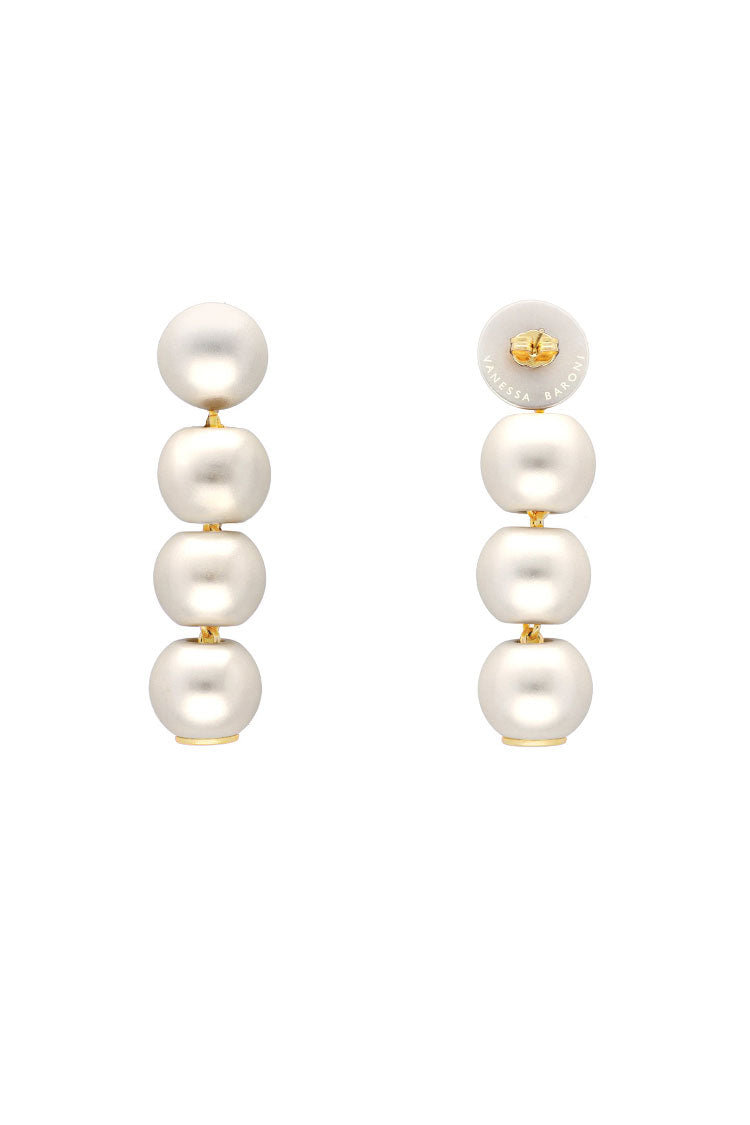 Small Beads Earring in Pearl