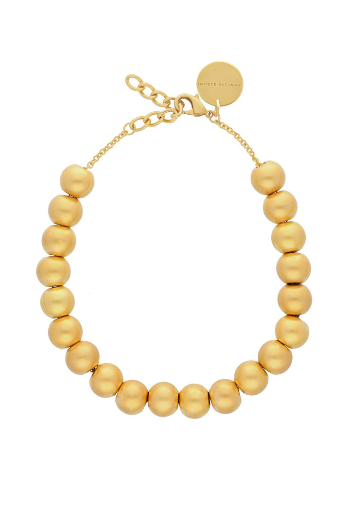 Small Beads Short Necklace in Gold Vintage