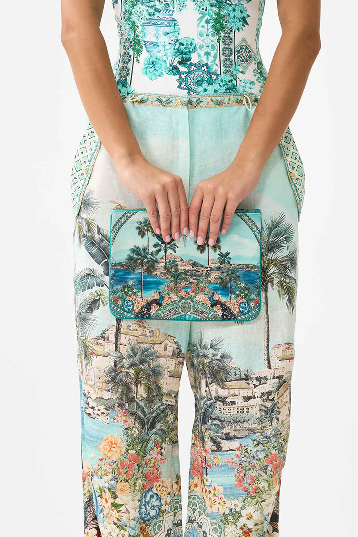 Small Canvas Clutch in Balearic Bebe