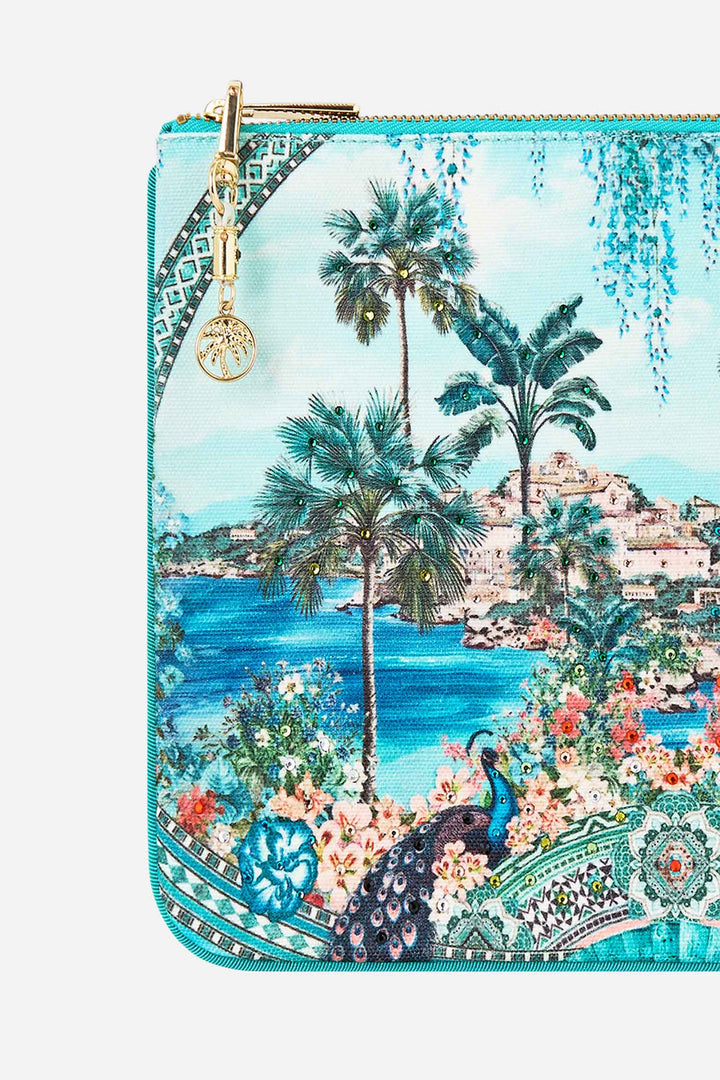 Small Canvas Clutch in Balearic Bebe