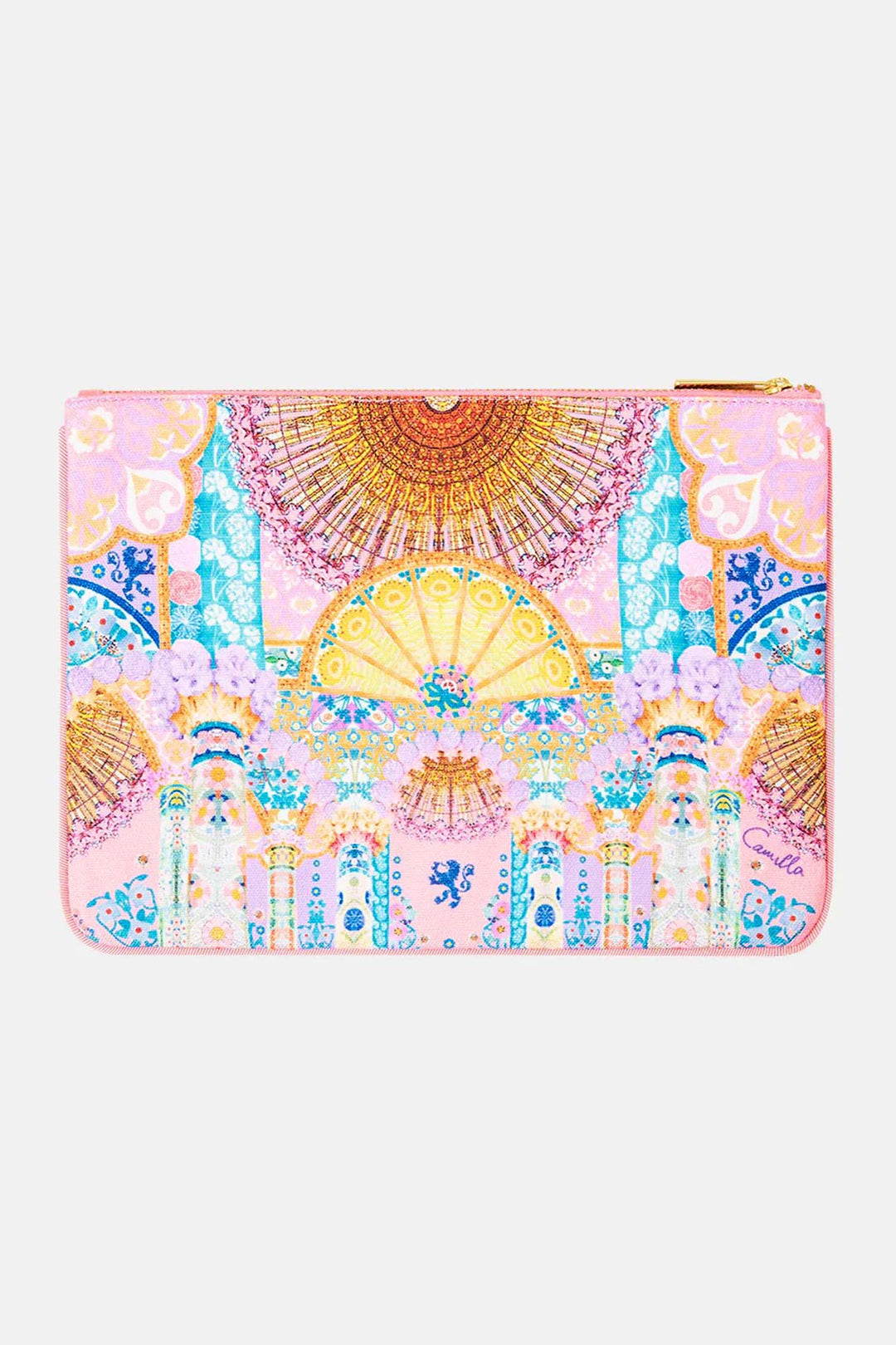 Small Canvas Clutch in Howdy Gaudi
