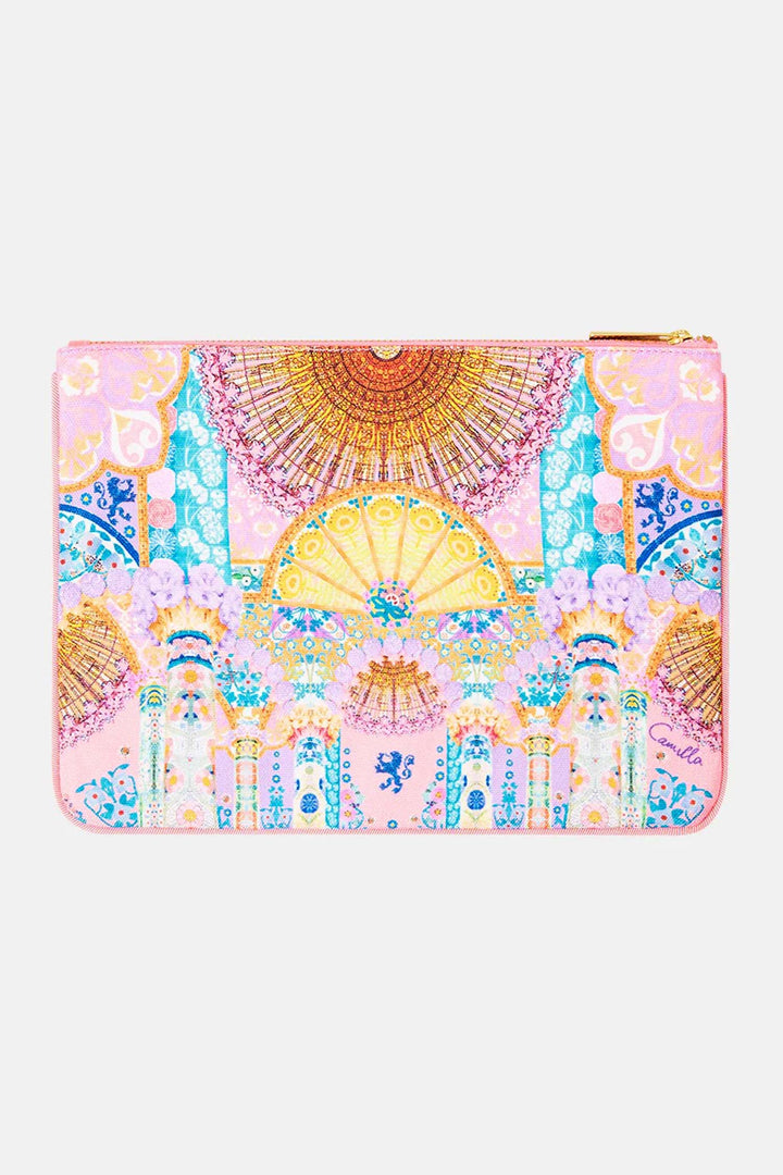 Small Canvas Clutch in Howdy Gaudi