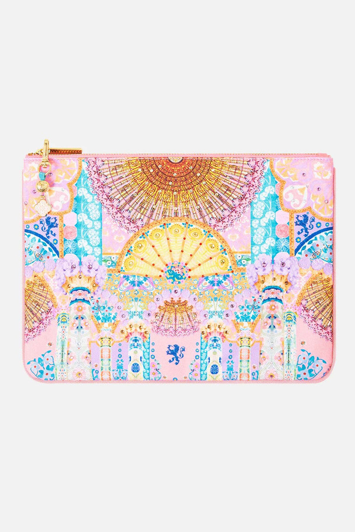 Small Canvas Clutch in Howdy Gaudi