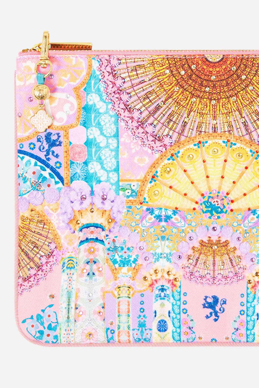 Small Canvas Clutch in Howdy Gaudi