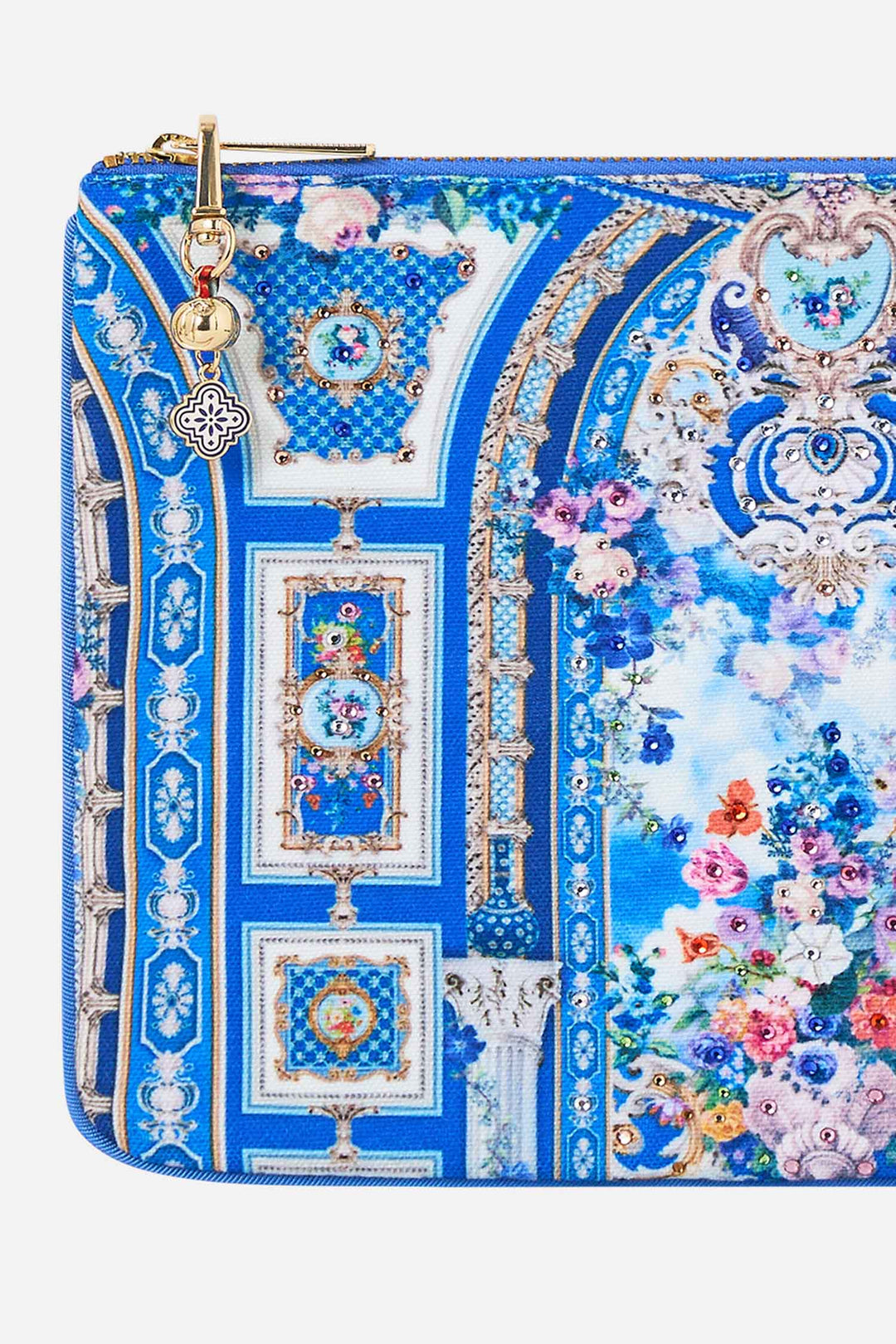 Small Canvas Clutch in Ottoman Opulence