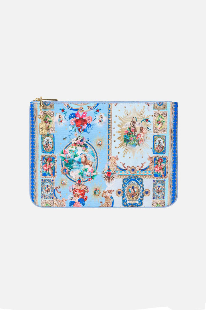 Small Canvas Clutch in Verses In Vintage