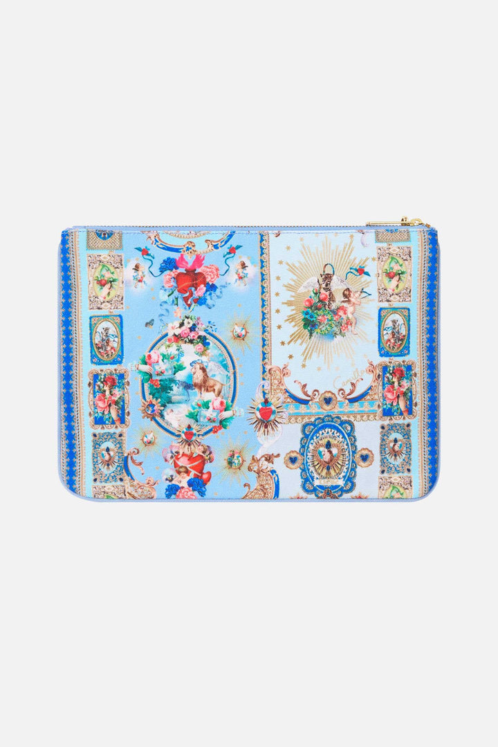 Small Canvas Clutch in Verses In Vintage
