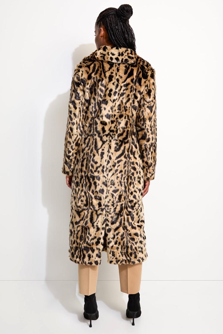 The Long Song Coat in Light Leopard