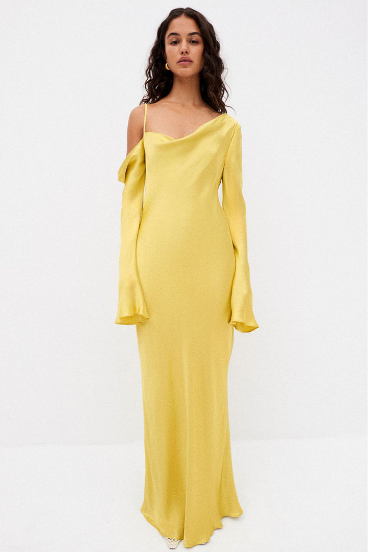 Sofia Asymmetrical LS Maxi Dress | FINAL SALE