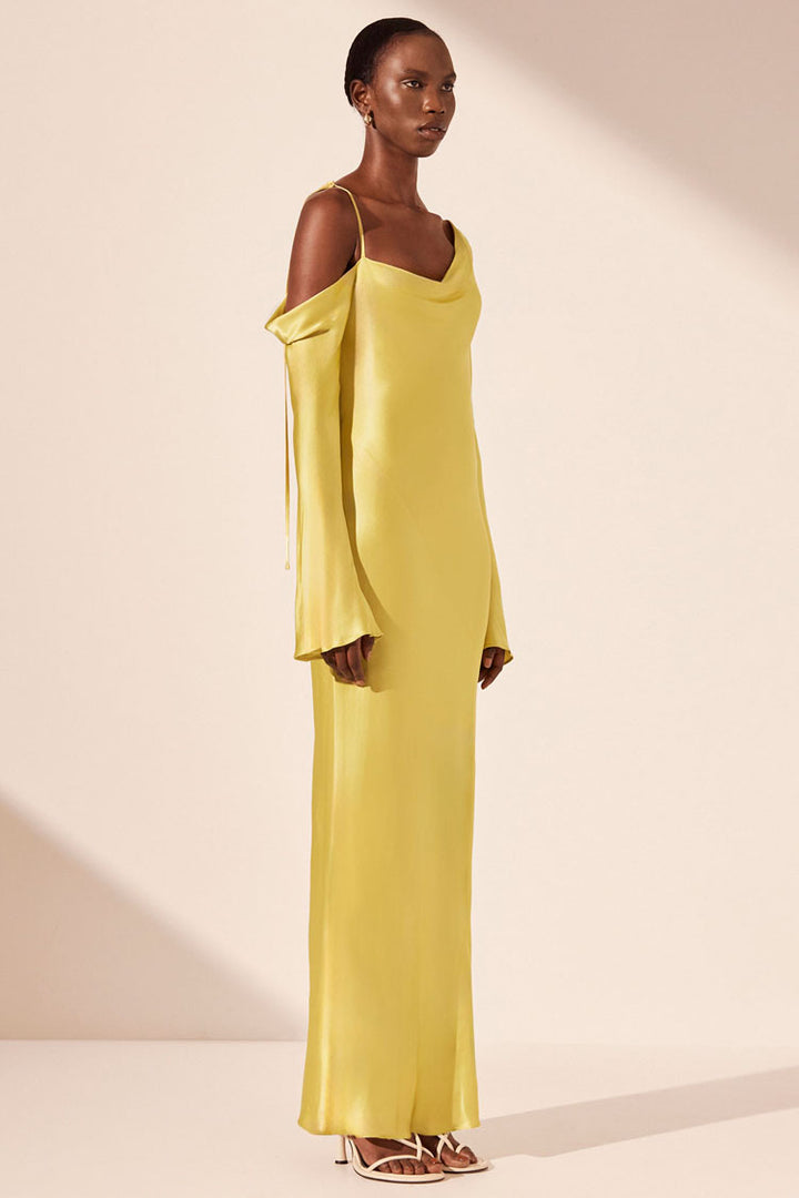Sofia Asymmetrical LS Maxi Dress | FINAL SALE