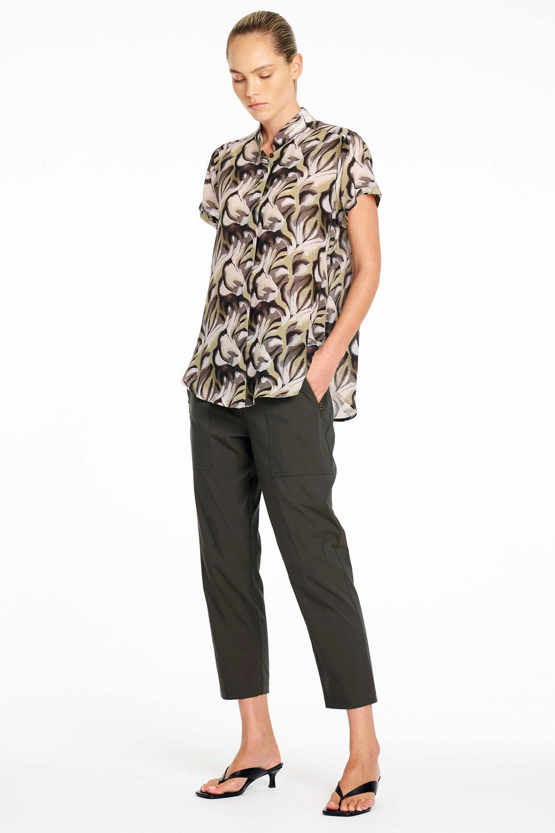 Soft Stand Shirt in Bayleaf