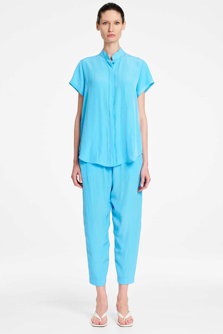Soft Stand Shirt in Delphinium