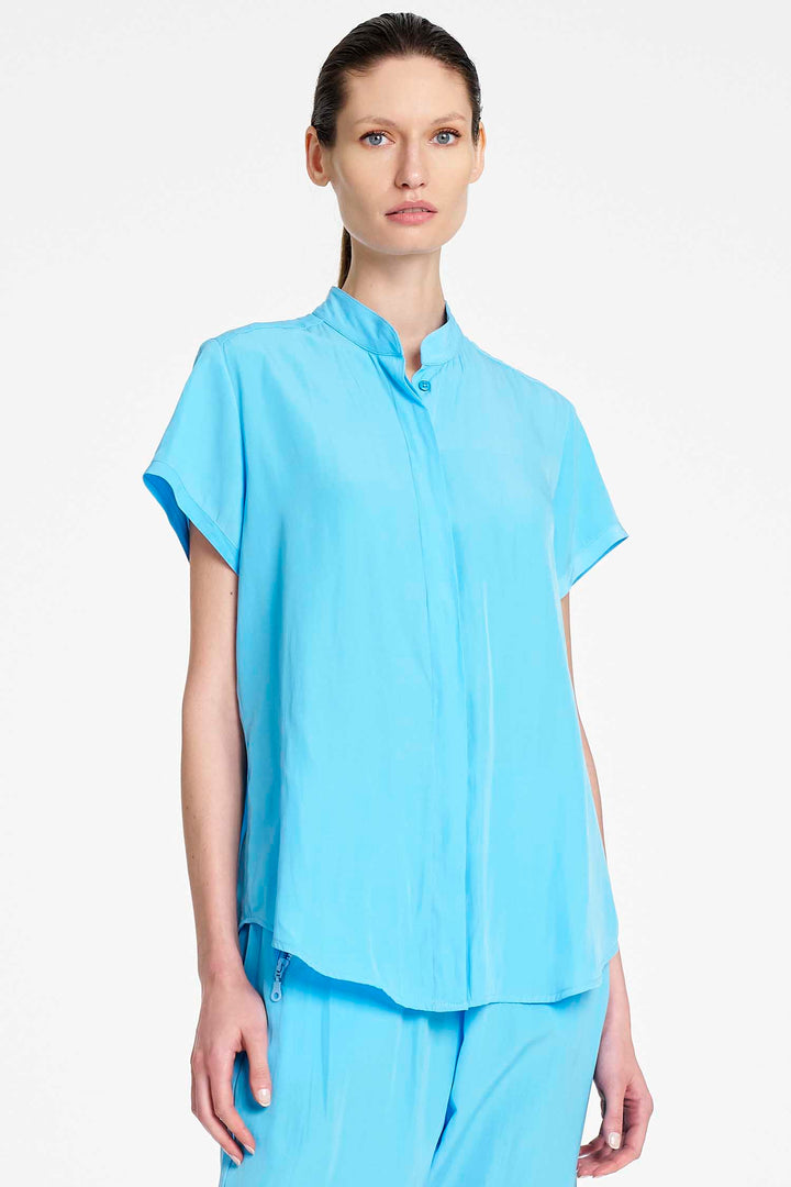 Soft Stand Shirt in Delphinium