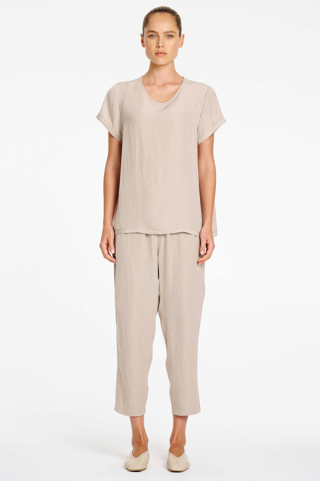 Soft Zip Pant in Hay