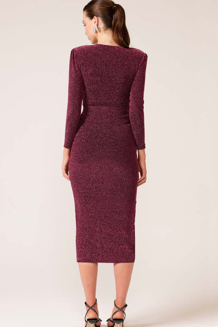Soiree Sparkle Dress in Dark Rose