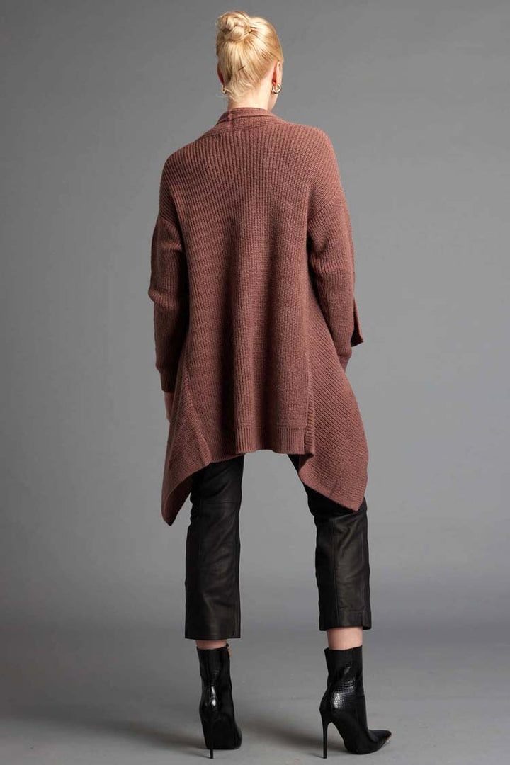 Someday Waterfall Knit Cardi in Rose