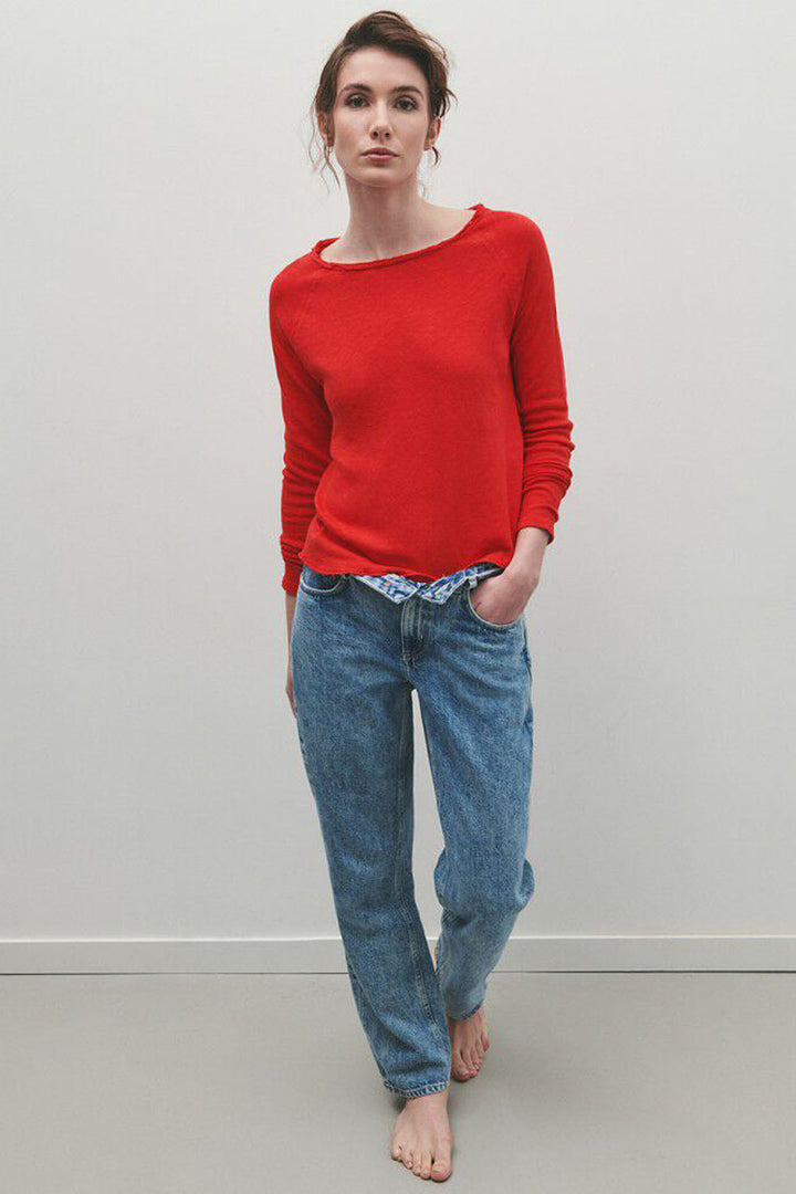 Sonoma B-neck LS T-shirt in Passion