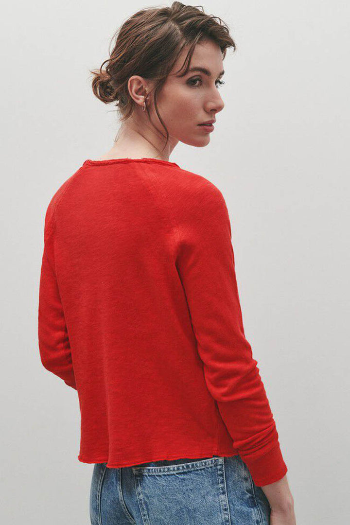 Sonoma B-neck LS T-shirt in Passion