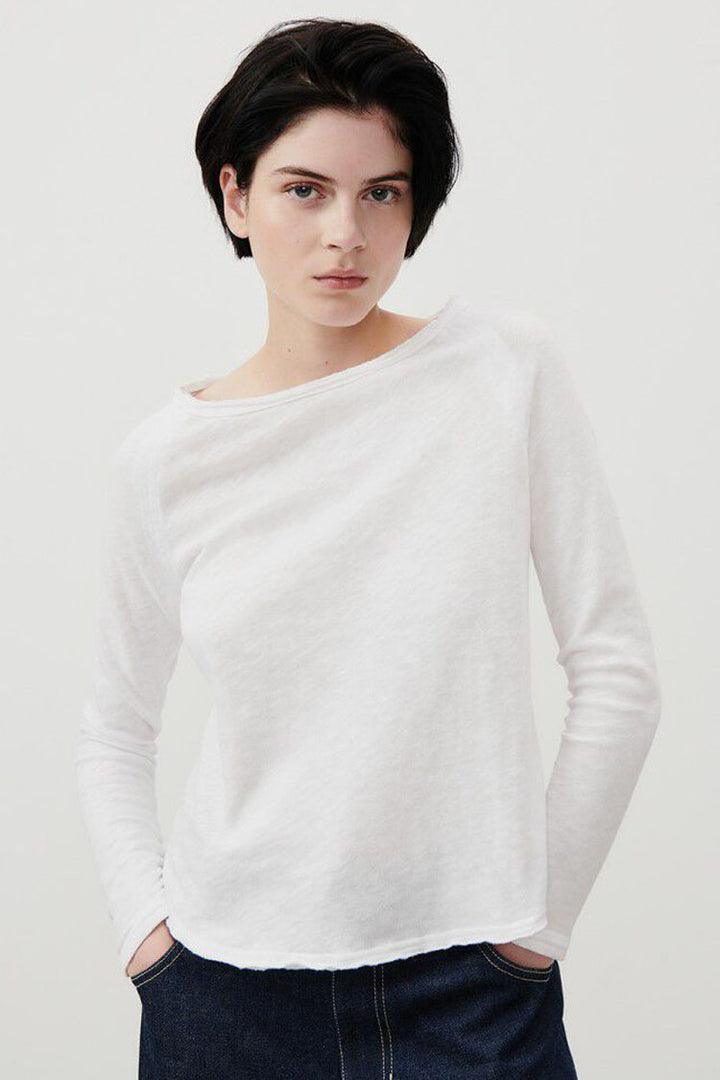 Sonoma B-neck LS T-shirt in White