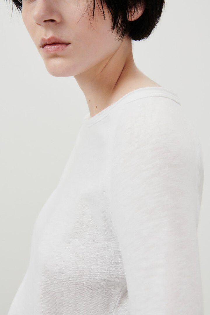 Sonoma B-neck LS T-shirt in White