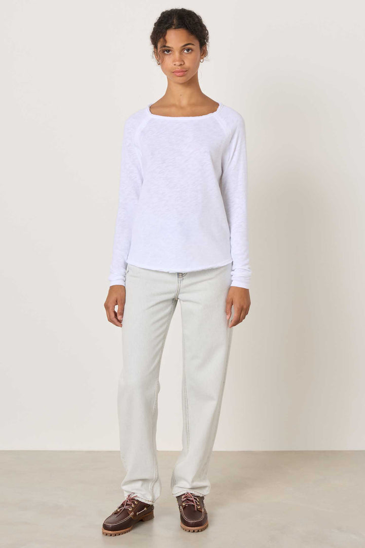 Sonoma B-Neck L/S Tee in White