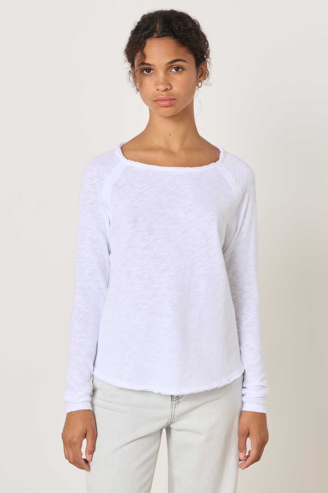 Sonoma B-Neck L/S Tee in White