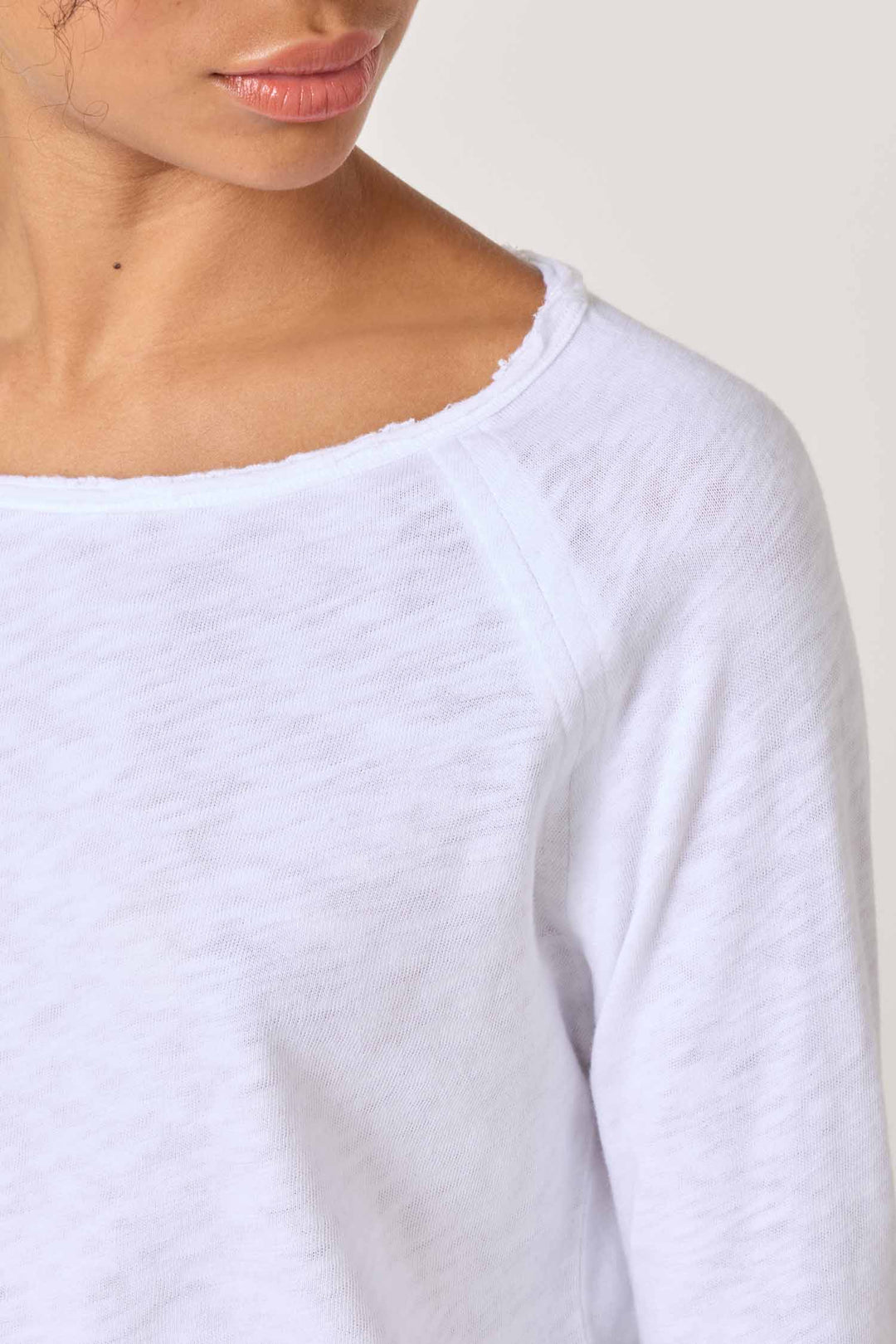 Sonoma B-Neck L/S Tee in White