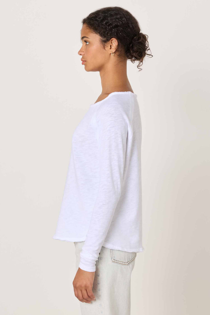 Sonoma B-Neck L/S Tee in White