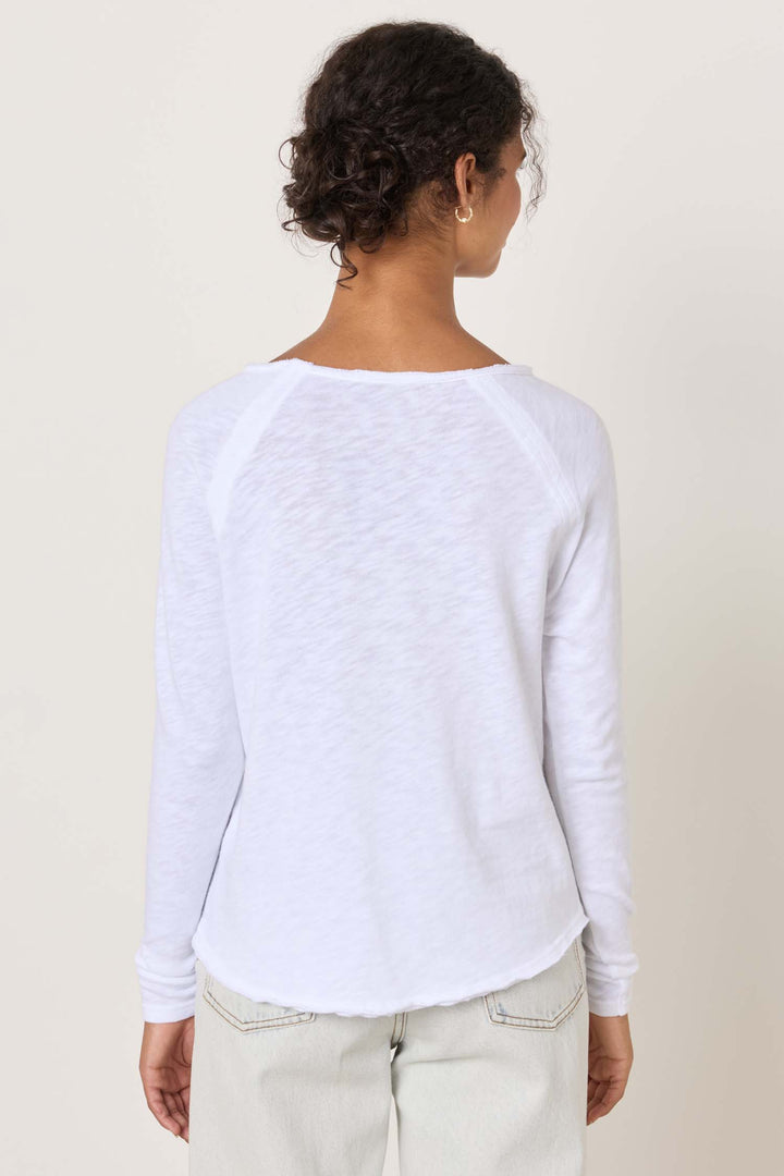 Sonoma B-Neck L/S Tee in White