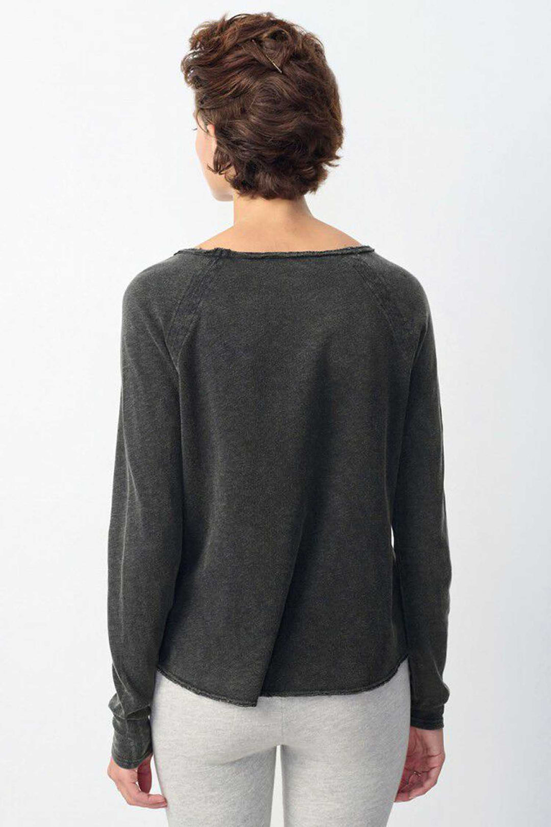 Sonoma B-Neck L/S Tee in Vintage Black
